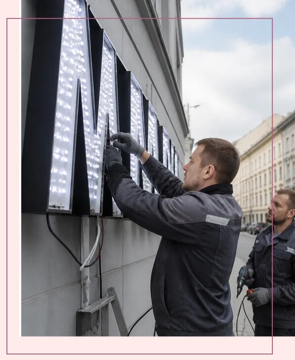 Изготовление и монтаж светодиодных LED вывесок в Щёлкове